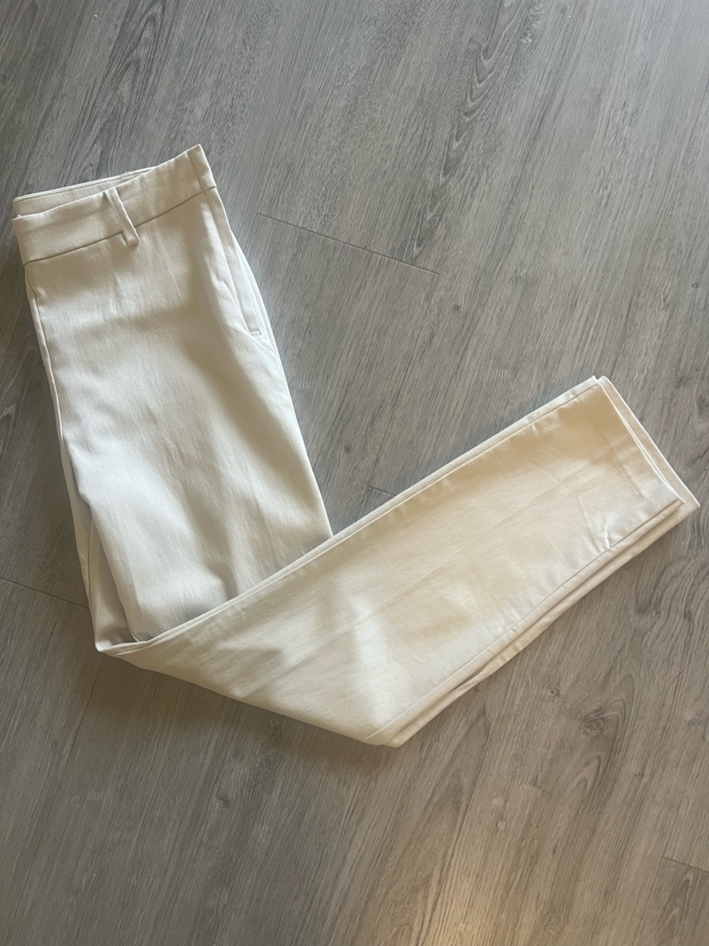 H&M Cream Straight-Leg Tailored Trousers | Workwear